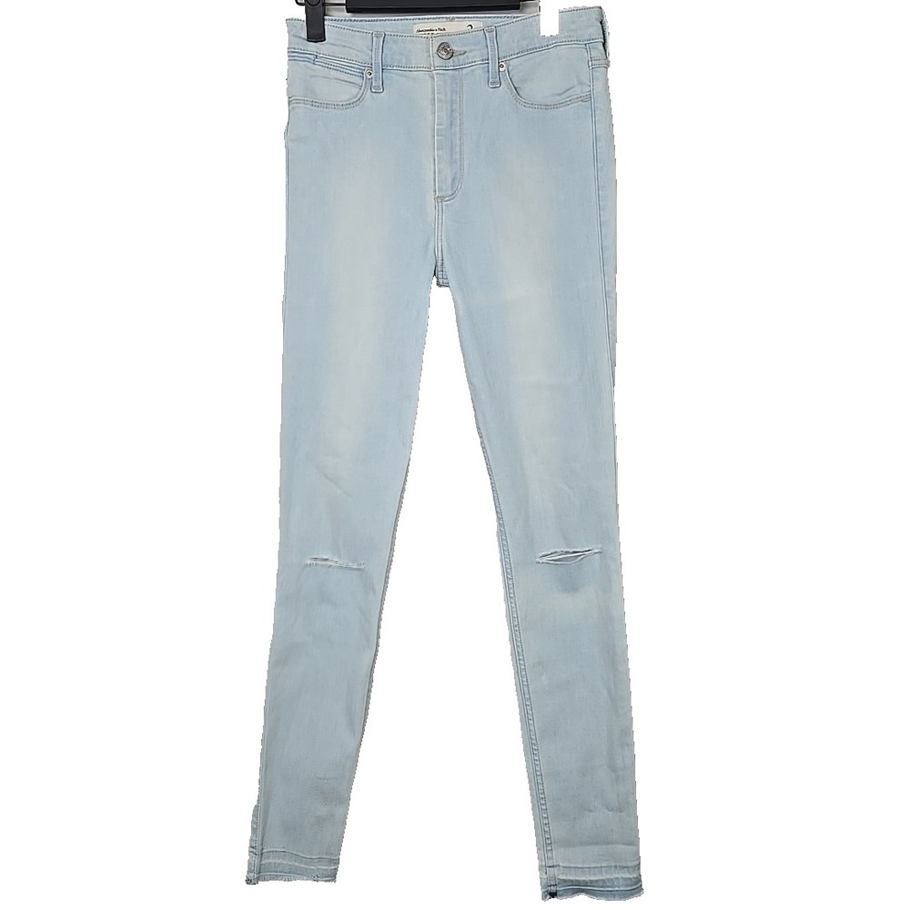 Abercrombie & Fitch Super Skinny High-rise Light Denim Jeans Size 2r (26x29)